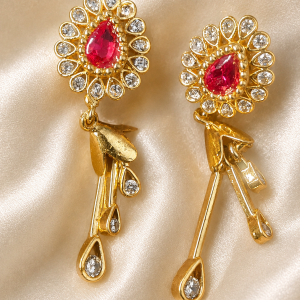 Ruby Drop Designer Earrings